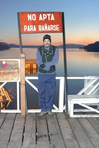 Brett at Lago Villarrica Brett at Lago Villarrica, Pucon Chile