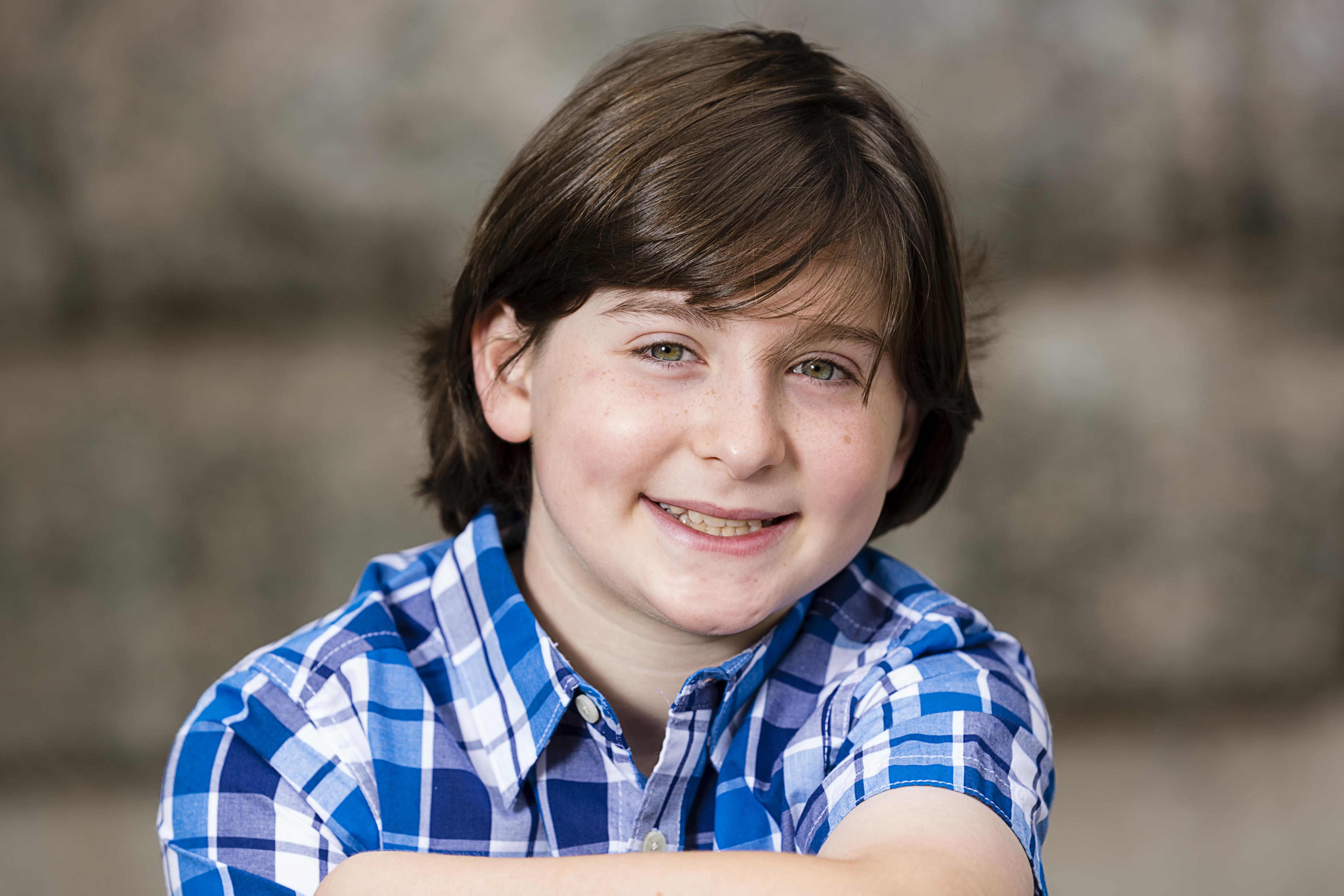 Child actor smiling