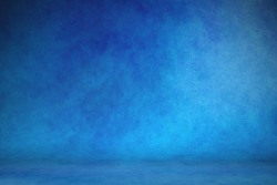 Studio portrait backdrops traditional painted canvas or muslin fabric cloth studio backdrop or background, suitable for use with portraits, products and concepts. Dramatic, blue modulations