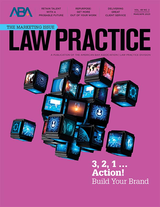 ABA "Law Practice Magazine" containing Deutsch Photo's article on why lawyers should get headshots