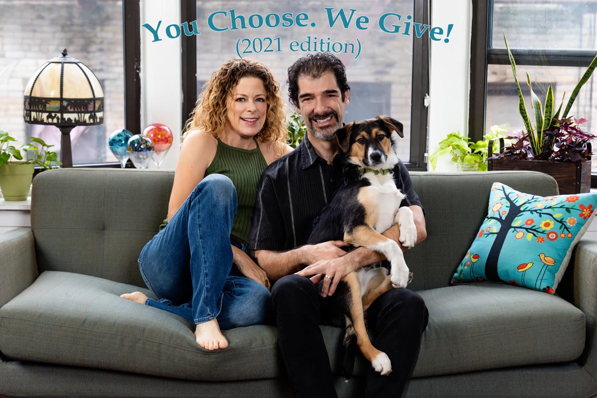 "You Choose, We Give!" family photo for Deutsch Photography