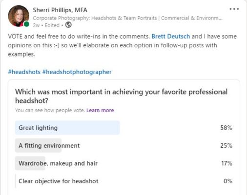 Our LinkedIn Headshot Poll Results are In!