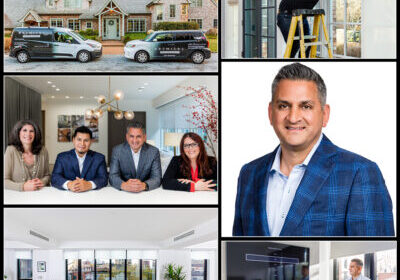 Collage of photos from Rex Aguirre, owner of Home Premiere Designs