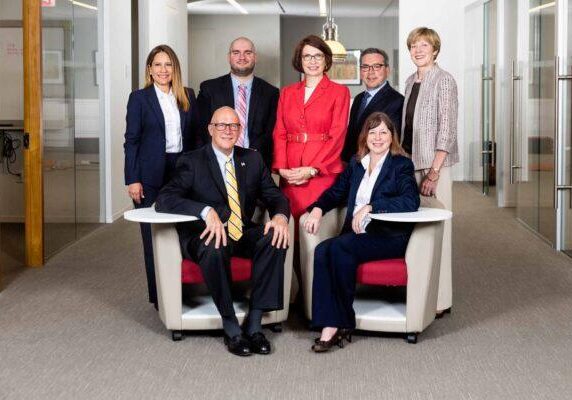 Corporate team portrait at company headquarters in NYC